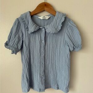 H&M Peter Pan Collared Textured Blouse